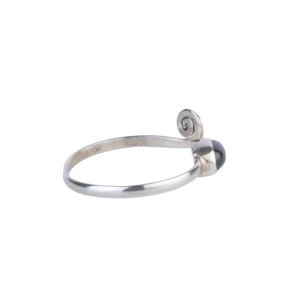 925 Sterling Silver Garnet Toe Ring For Women | Adjustable Red Gemstone Toe Ring | Minimal Jewelry : FU-0839