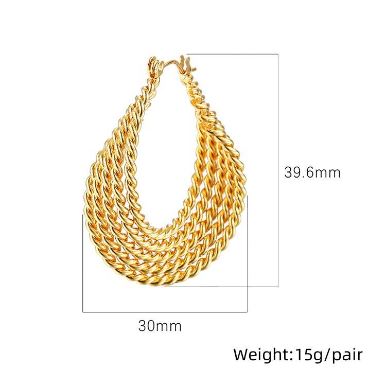 Swirl Gold Hoops : SwirlGoldHoops-LT-ER-HG-11