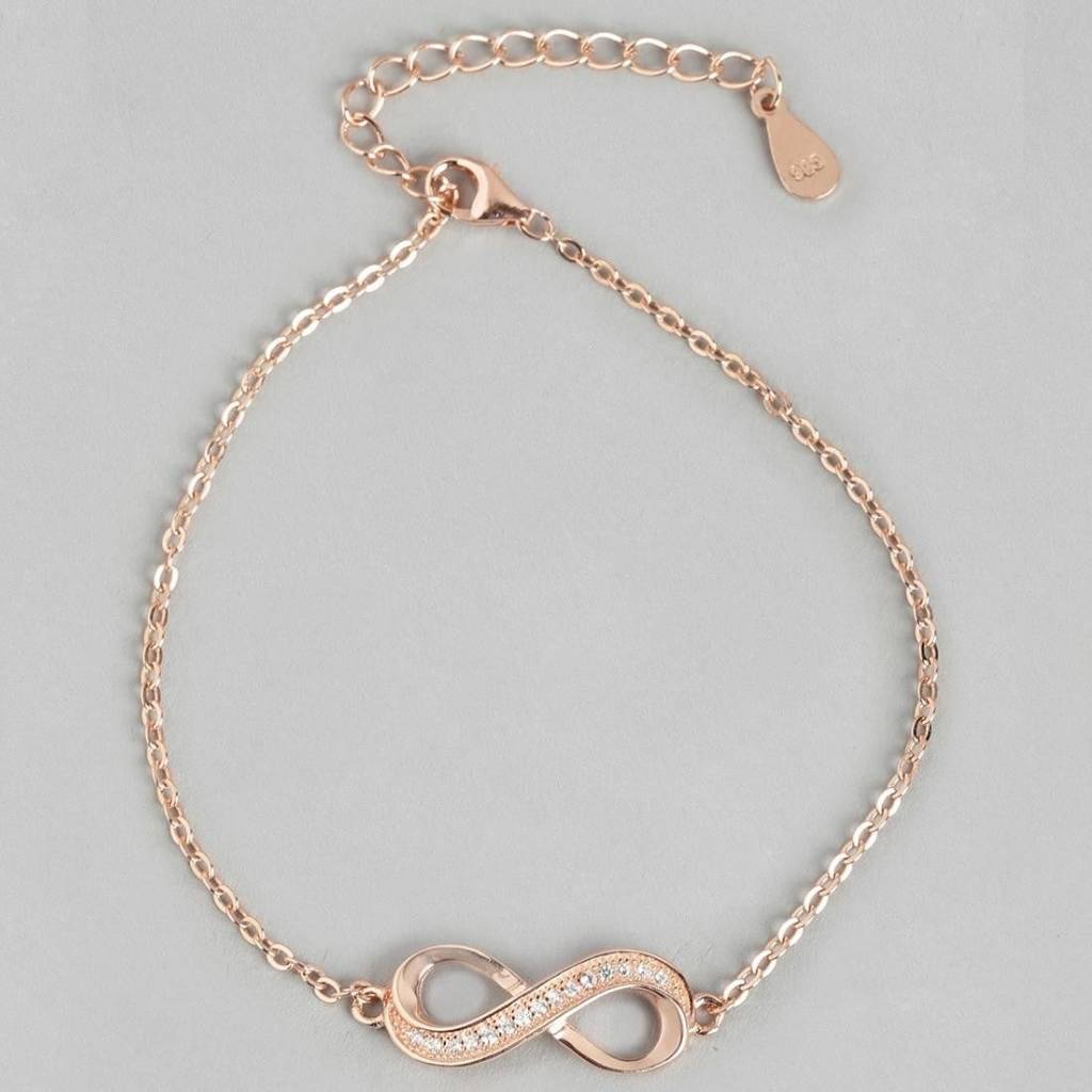 To Infinity And Beyond Rose Gold 925 Silver Bracelet : BR-80065