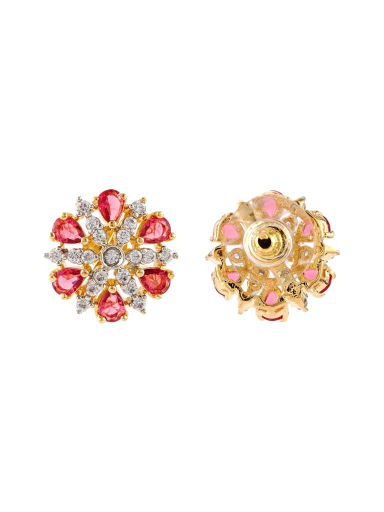 Gold Elegance Rosette Lumiere Stud Earrings : 8905124572841