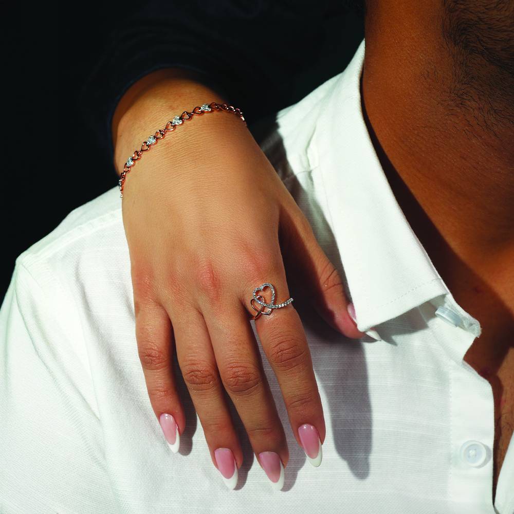 Heartstring - Lab Diamond Tennis Bracelet : LLBR0116