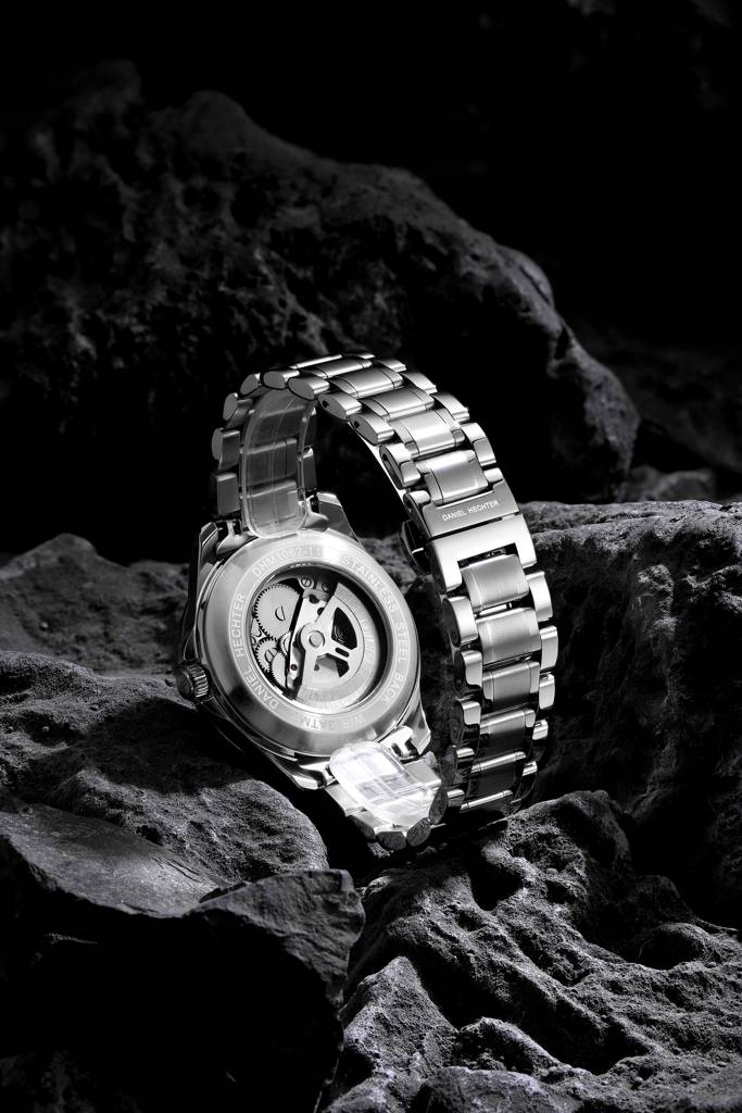 Paris Tech Collection Automatic Skeleton Wrist Watch For Men – Round Dial, Stainless Steel Strap, Mechanical Move : DHM1062-11