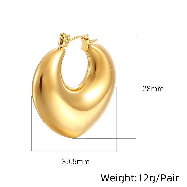 Chunky Gold Hoops : ChunkyGoldHoops-LT-ER-HG-15
