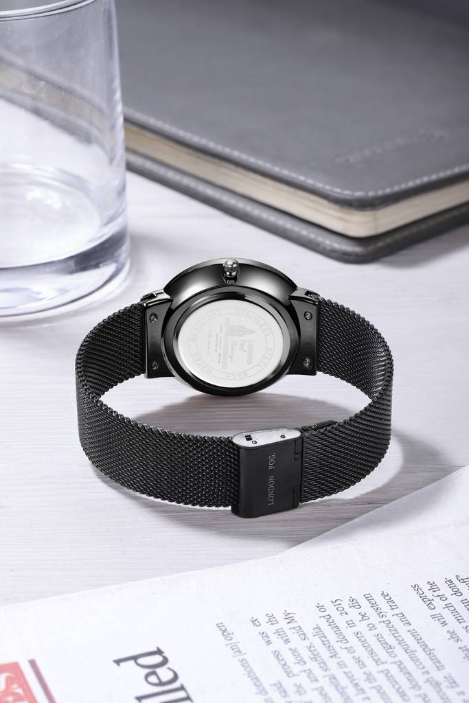 Surrey Collection Analog Quartz Watch For Men With Mesh Strap, Round Metal Case, Date Display : LFM10006-33