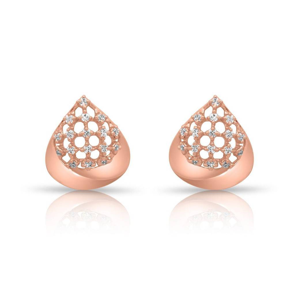 Chic Ensemble Rose Gold Plated 925 Sterling Silver Jewelry Set : JS-70199-C-RG