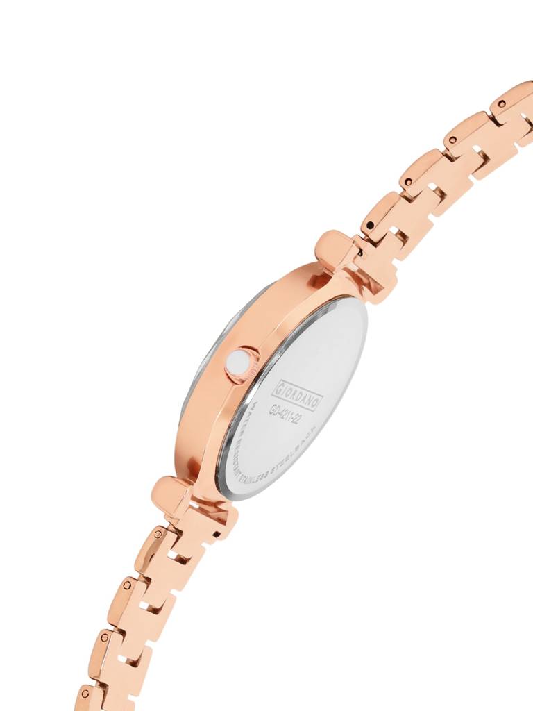 Analog Wrist Watch For Women Stylish Metal Strap With Water Resistant 3 Hand Mechanism For Girls & Ladies To Comp : GD-4211-22
