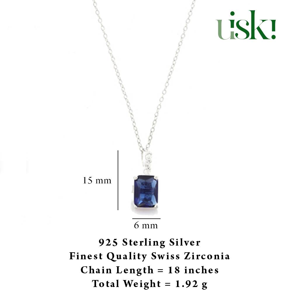 Iski Uski 925 Sterling Silver Mishi Sapphire Pendant