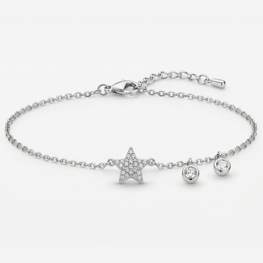 Start Bracelet For Women | Minimal Star Accent Chain Bracelet Jewellery : 1043388403
