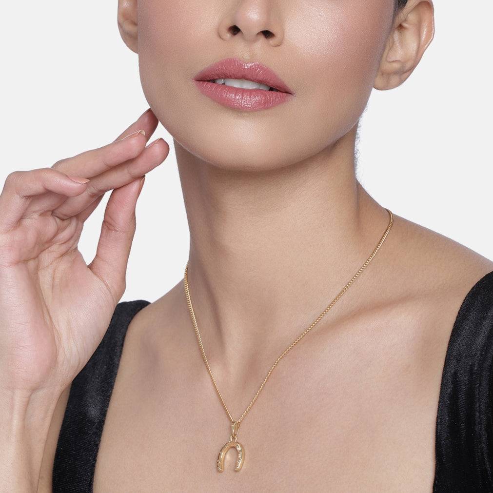 Estele Gold Plated Lucky Ankle Pendant With Chain For Girls & Women : 908-IGPENDANT