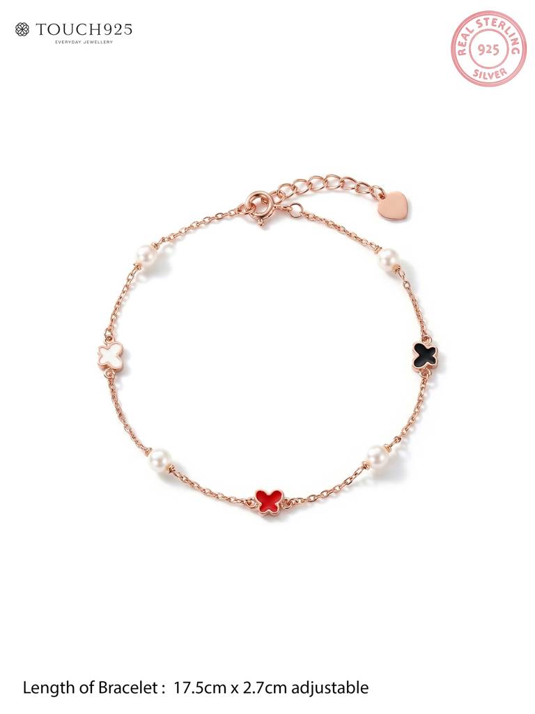 Pearl Clover Chain Bracelet : IALB3222