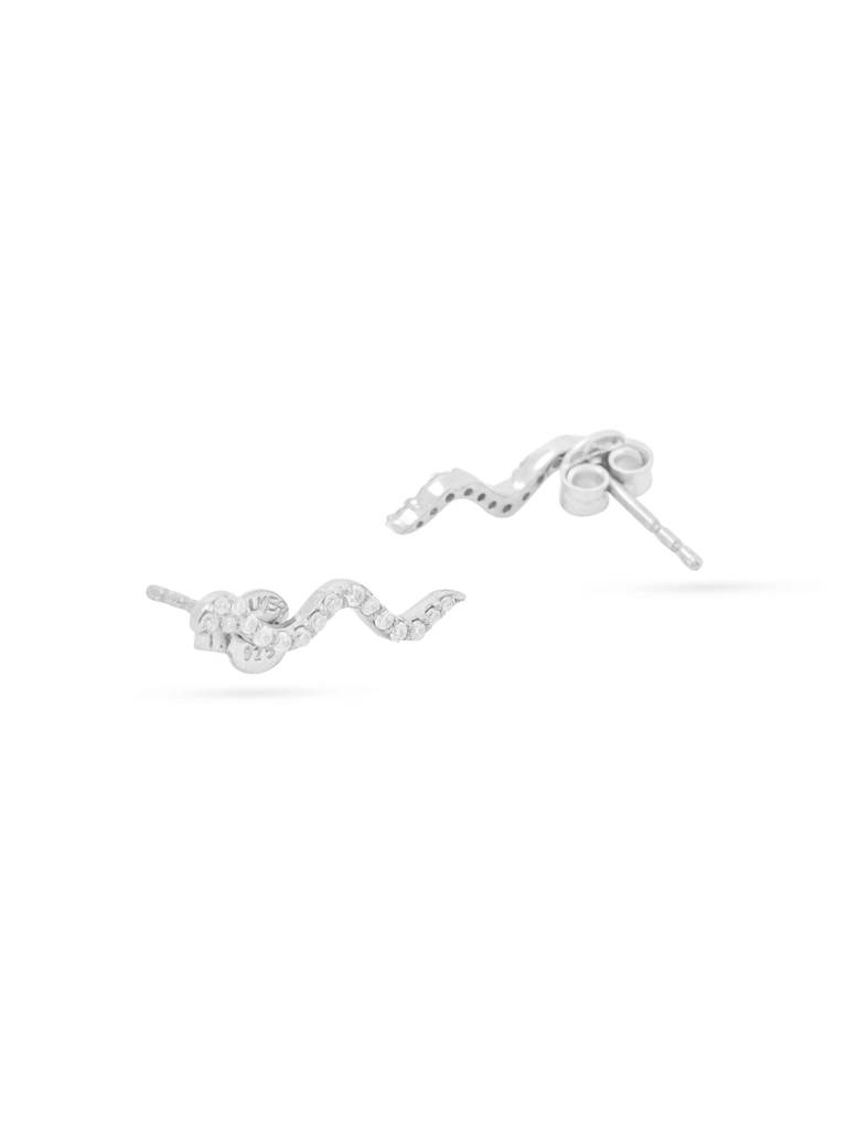 Kicky And Perky 925 Sterling Silver Studded With Moissanite Stud Earring For Women : SILDWE029