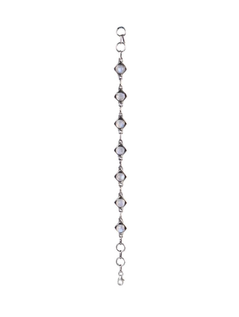 925 Sterling Silver Moonstone Bracelet For Women | Gemstone Bracelet | Handmade Silver Jewelry | Elegant Daily Wear  : FU-1236