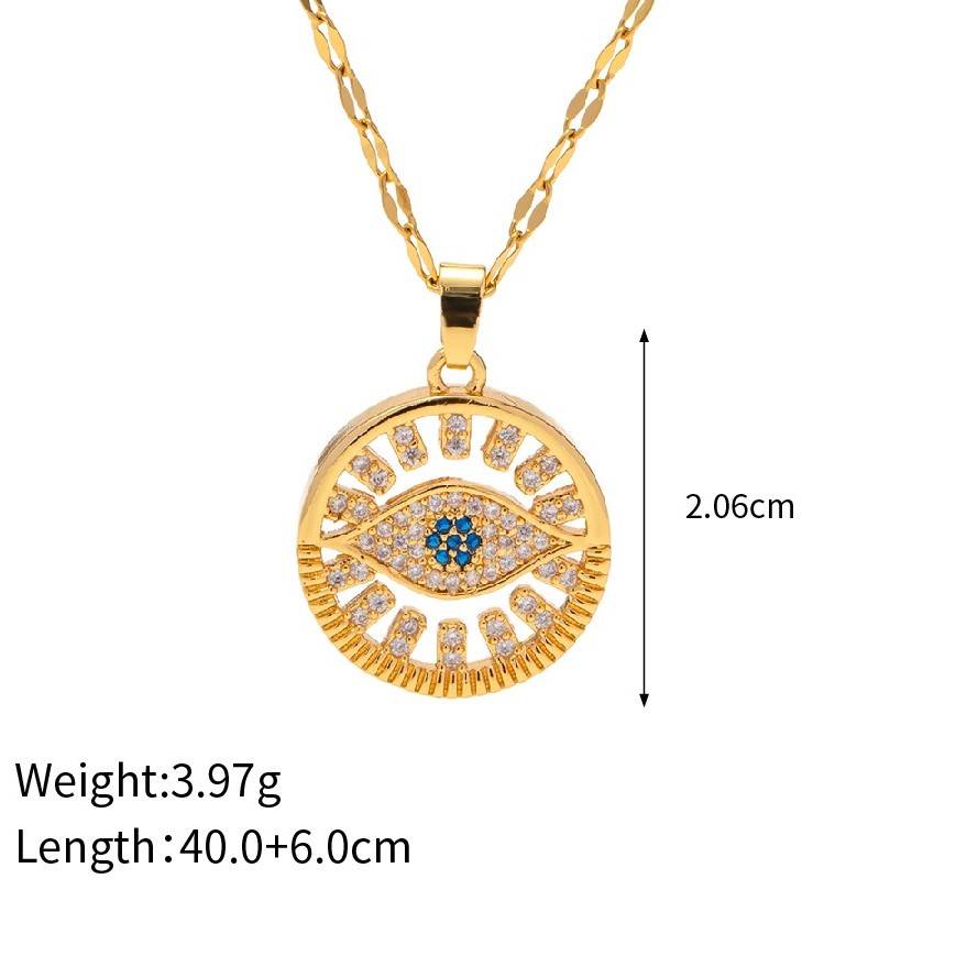 Divine Defender Pendant Gold Necklace : DivineDefenderPendantGoldNecklace-JD-NK-PG-09