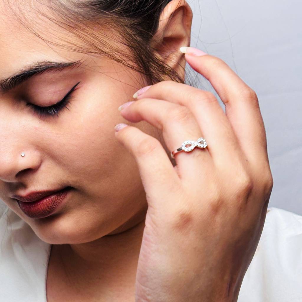 925 Silver Infinity  Ring : IS-RG-PL-1100