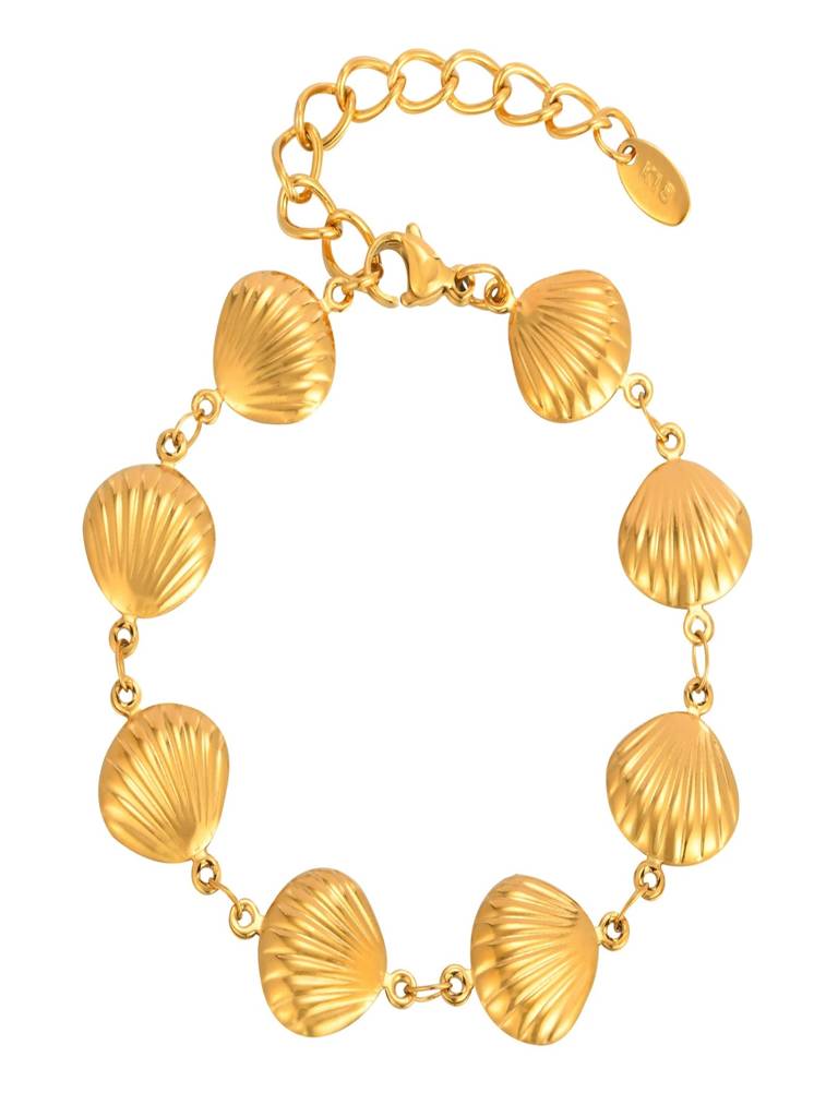 Beach Shell Bracelet 18K Gold Plated Waterproof Anti-Tarnish : AHC0925B0235