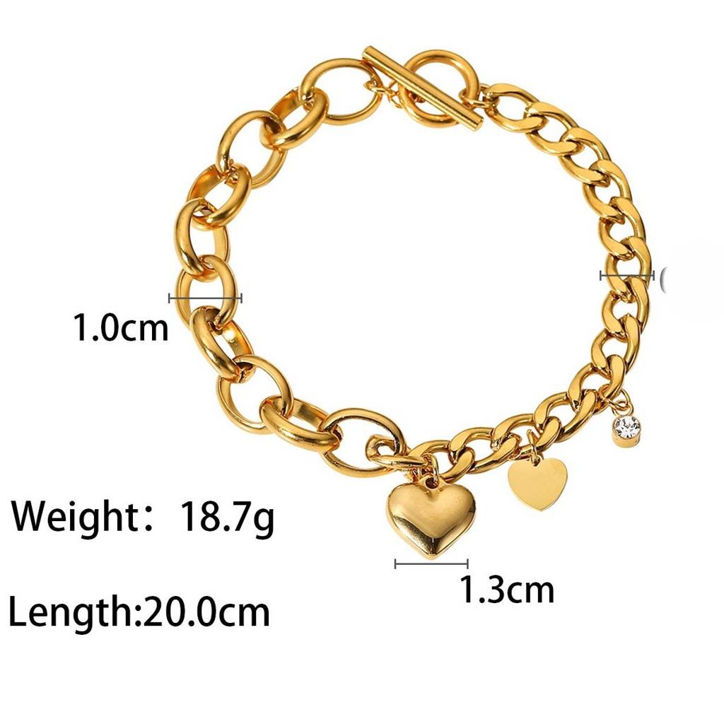 Love Links - Gold Loose Bracelet : LoveLinks-GoldLooseBracelet-JD-BR-LG-09