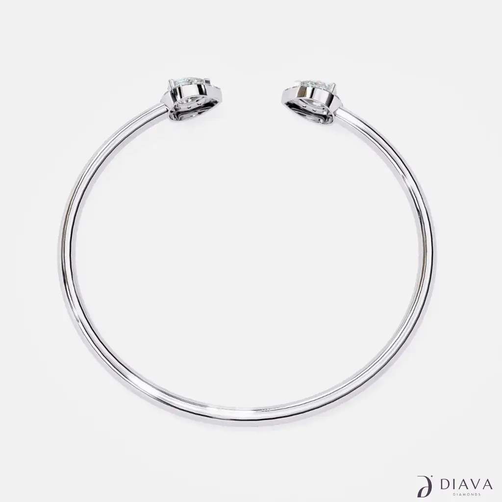 Twin Diamond Open Cuff : TwinDiamondOpenCuff