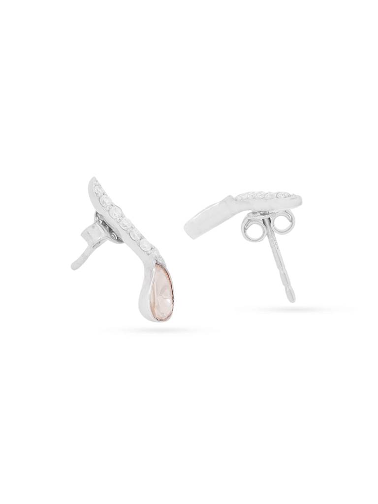 Kicky And Perky 925 Sterling Silver Studded With Moissanite And Polki Stud Earring For Women : SILDWE031