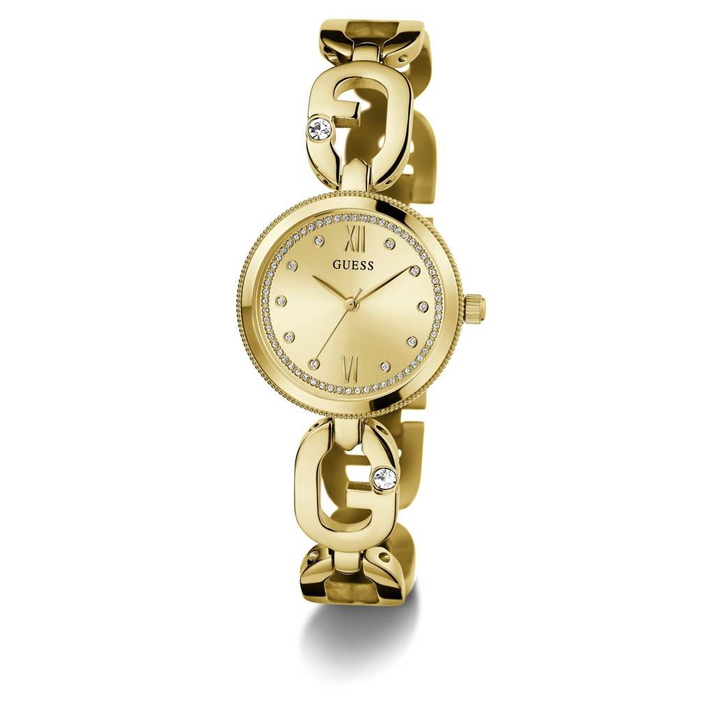 Guess Round 30Mm Gold Dial Analog Women Watch - Gw0759L2 : GW0759L2