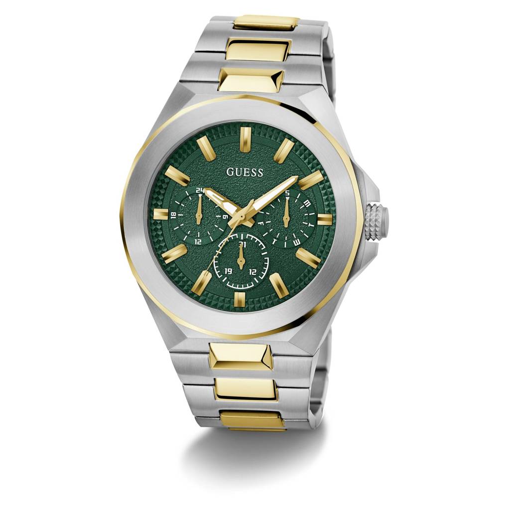 Guess Round 46Mm Green Dial Analog Men Watch - Gw0798G3 : GW0798G3