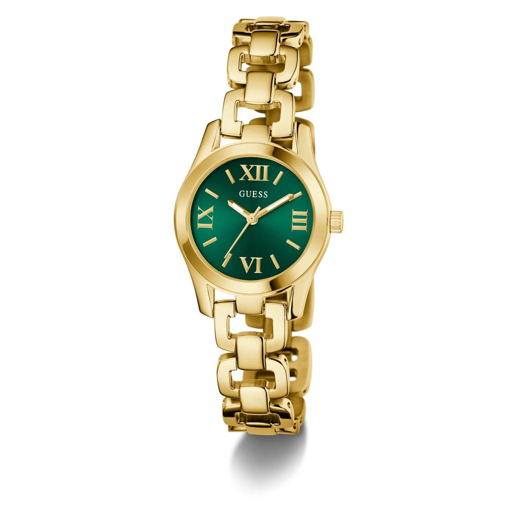 Guess Round 28Mm Green Dial Analog Women Watch - Gw0927L2 : GW0927L2