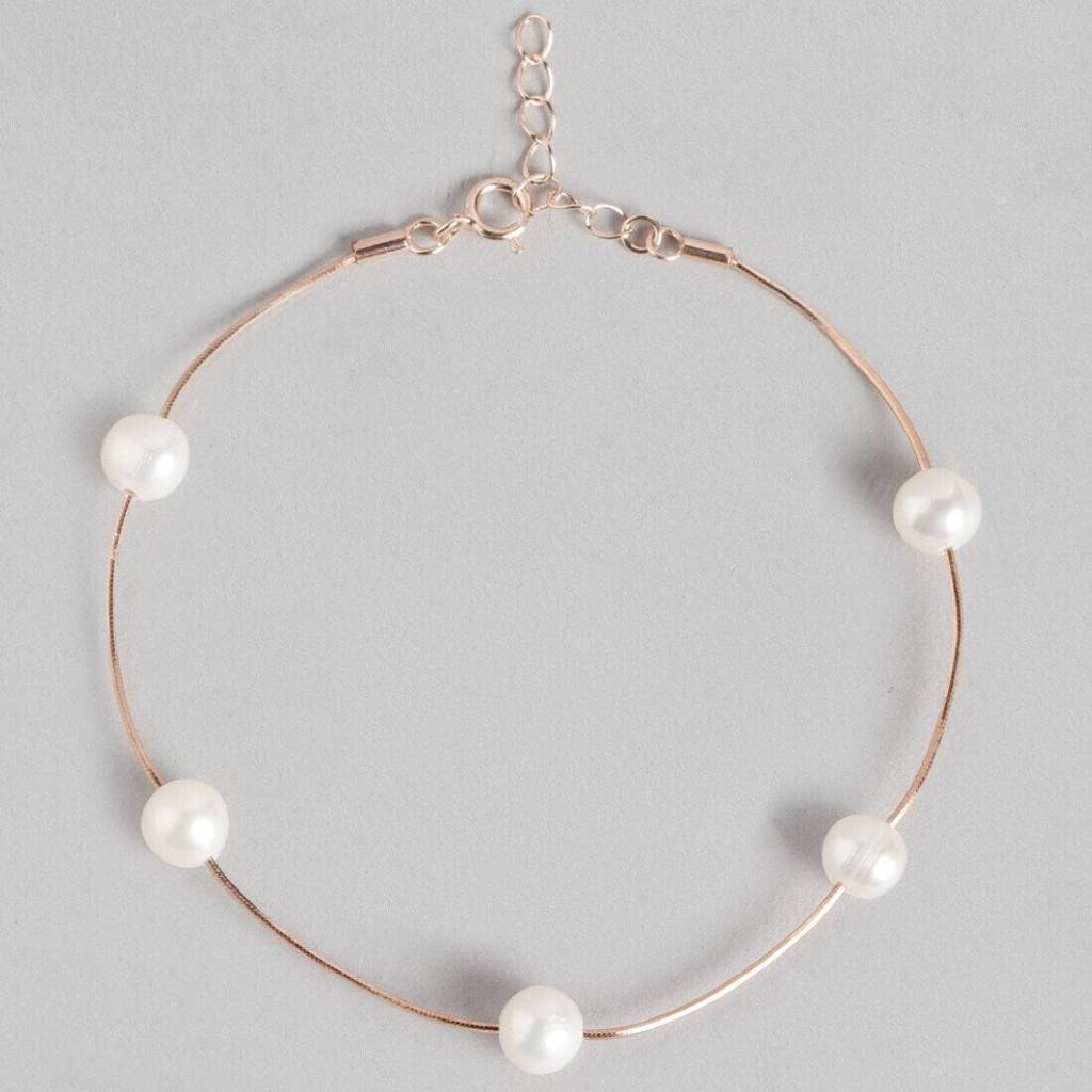 Divine Pearl Rose Gold 925 Silver Bracelet : BR-80059