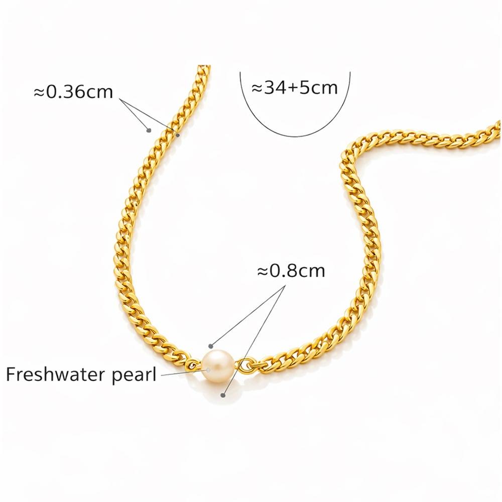 Dainty Pearl Choker Necklace : 100095
