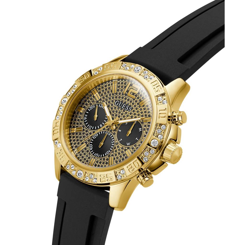 Guess Round 48Mm Black Dial Analog Men Watch - Gw0909G2 : GW0909G2