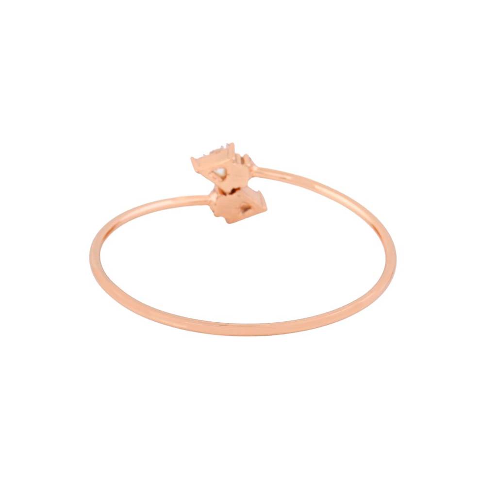 Estele Rose Gold Plated Dazzling Bracelet With Crystals For Women