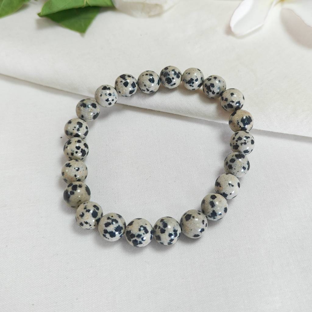 Natural Dalmatian Jasper Bracelet : IS-BR-ST-1133