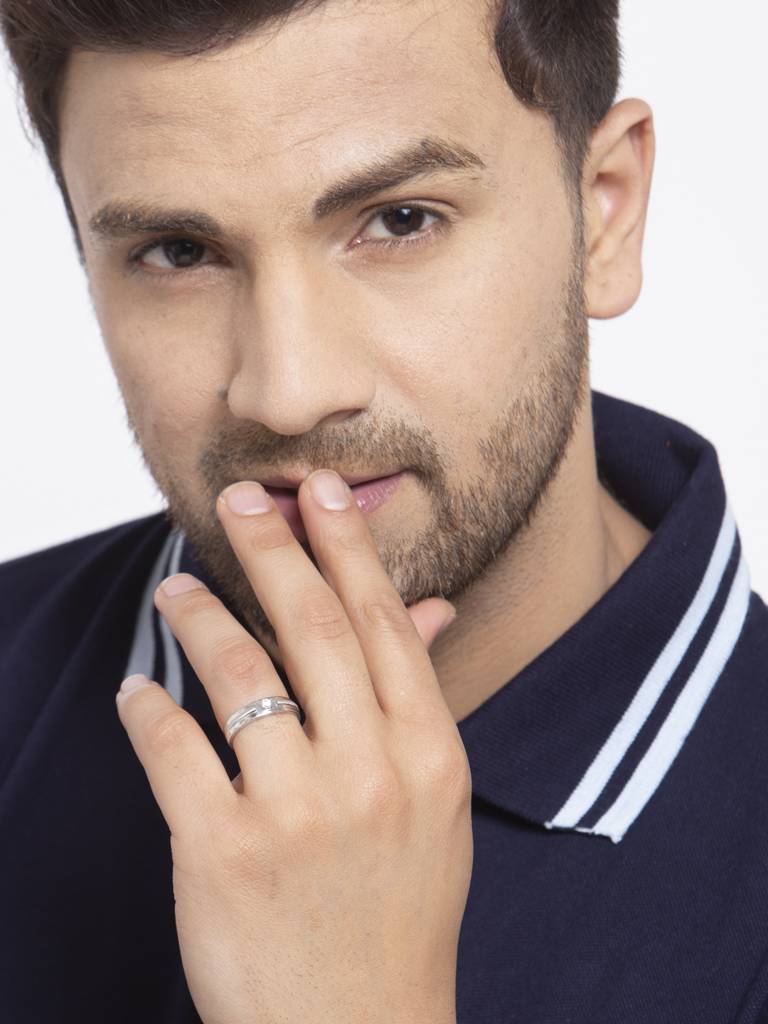 Pure 925 Sterling Silver Nario Adjustable Ring Gift For Men And Boys : CSCPLR8_M