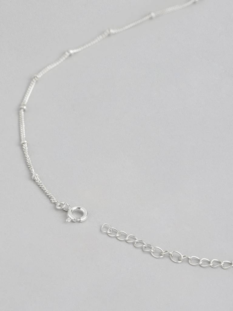 92.5 Silver Kundan Heart Necklace : U100SG005MY031