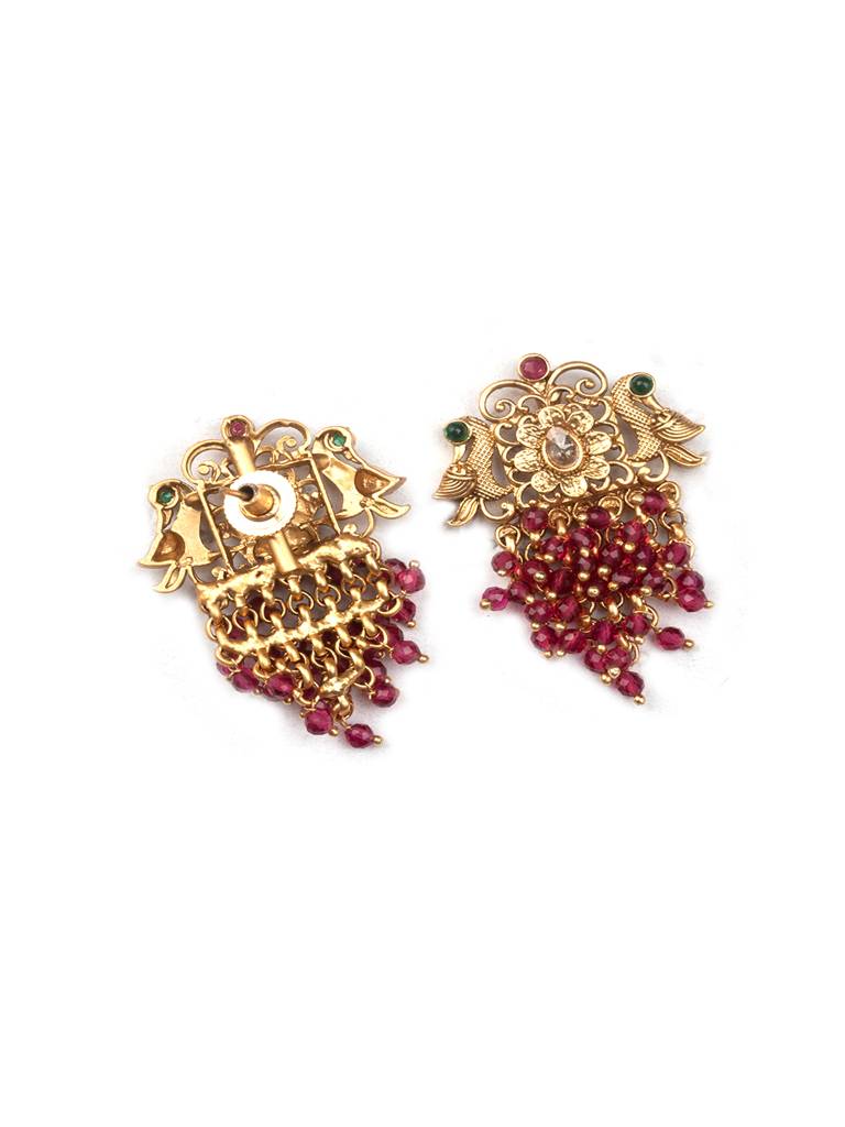 Peacock Hydra Necklace Set Green : W13Red