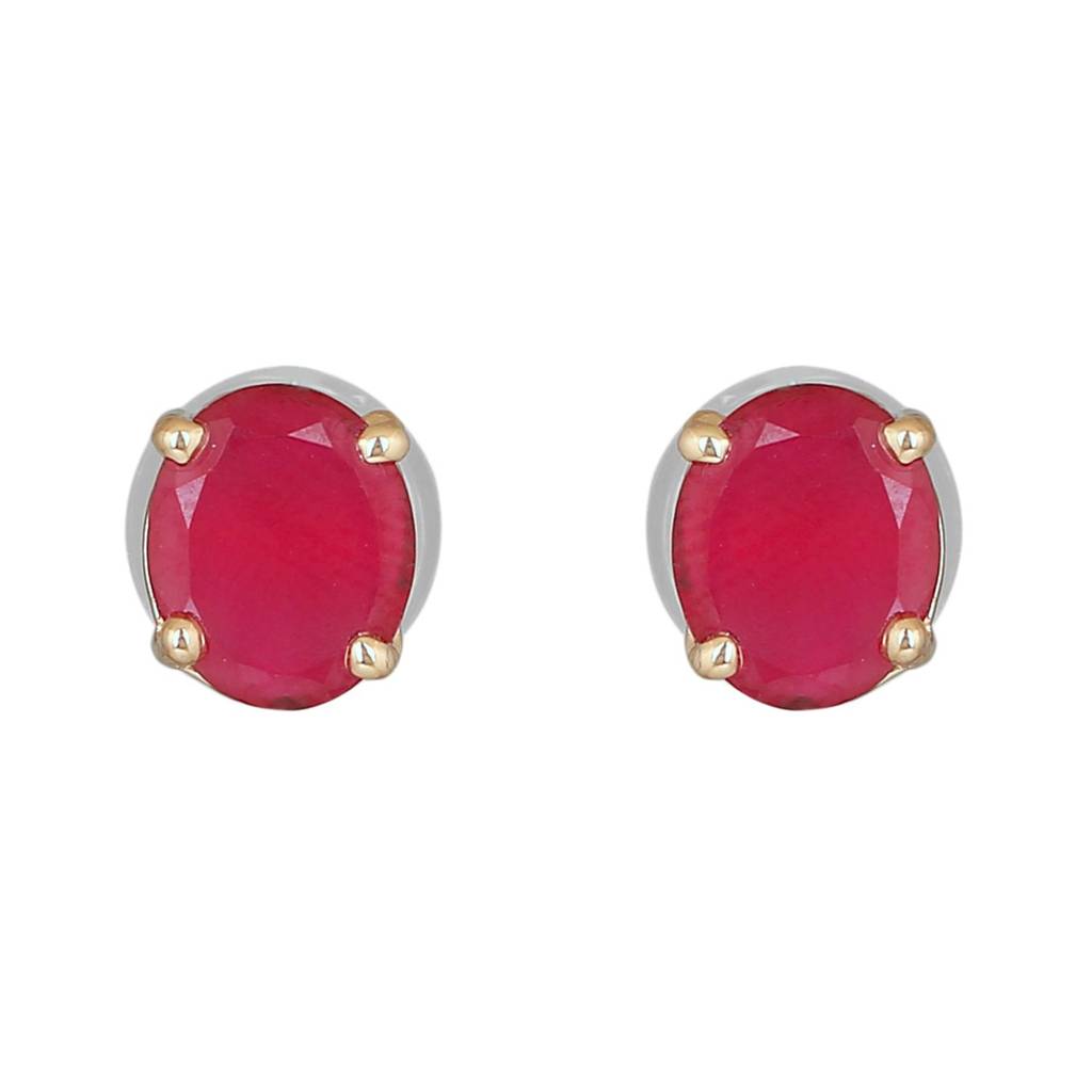 Estele Rose Gold Plated Cz Spherical Maangalsutra Necklace Set With Ruby Stones For Women