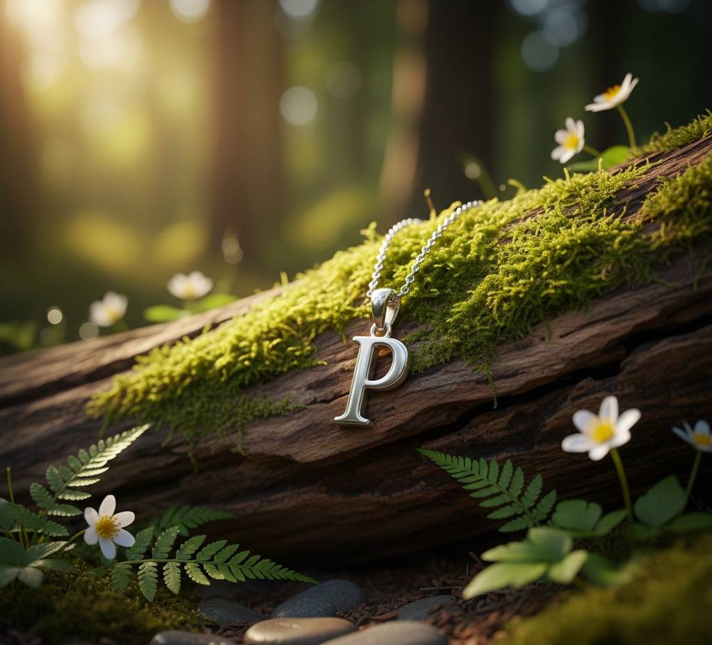 Initial Elegance Silver Pendant : CH-SL-10481-W