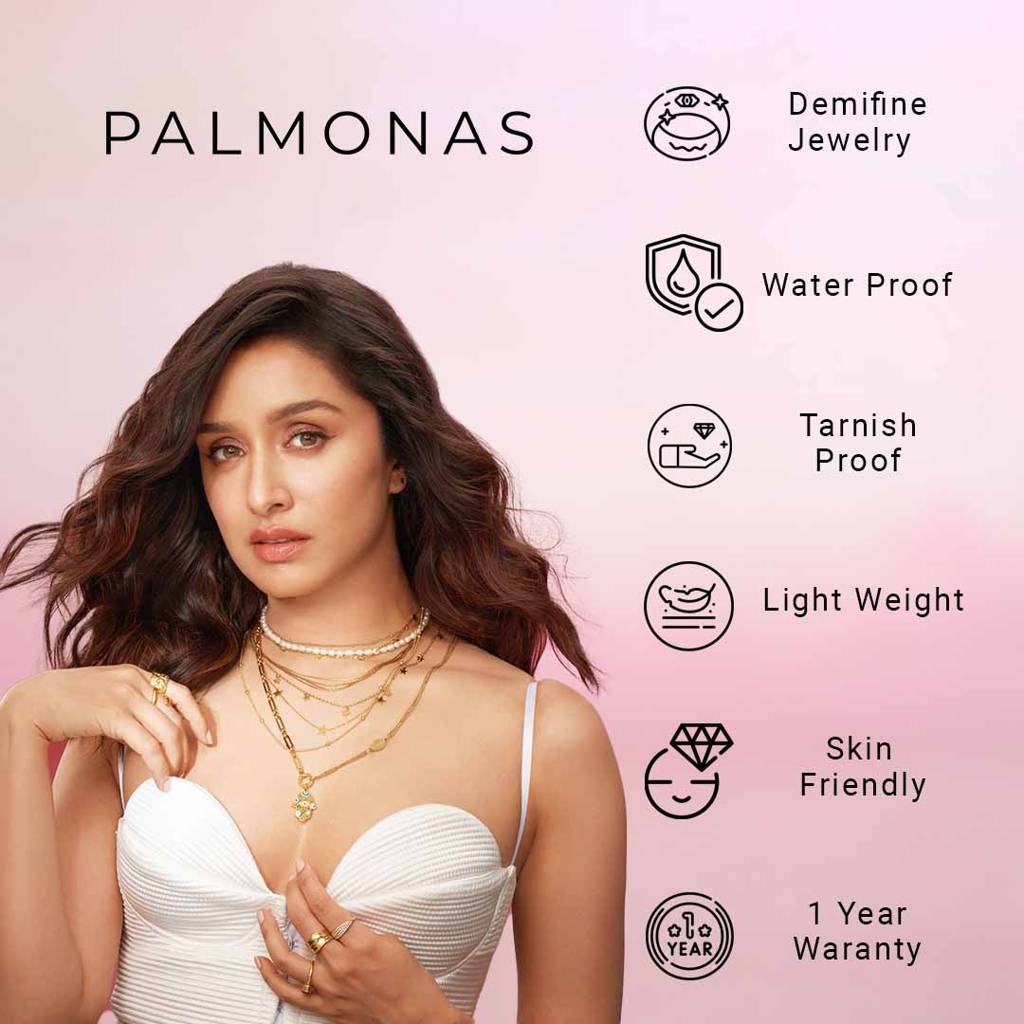 Palmonas Tiny Connected Hearts Ring For Women - Waterproof & Anti-Tarnish : SSWRG0832-A