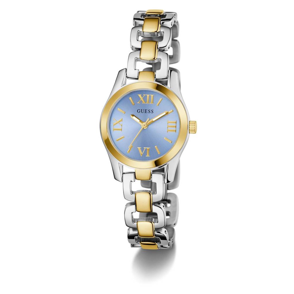 Guess Round 28Mm Ice Blue Dial Analog Women Watch - Gw0927L3 : GW0927L3