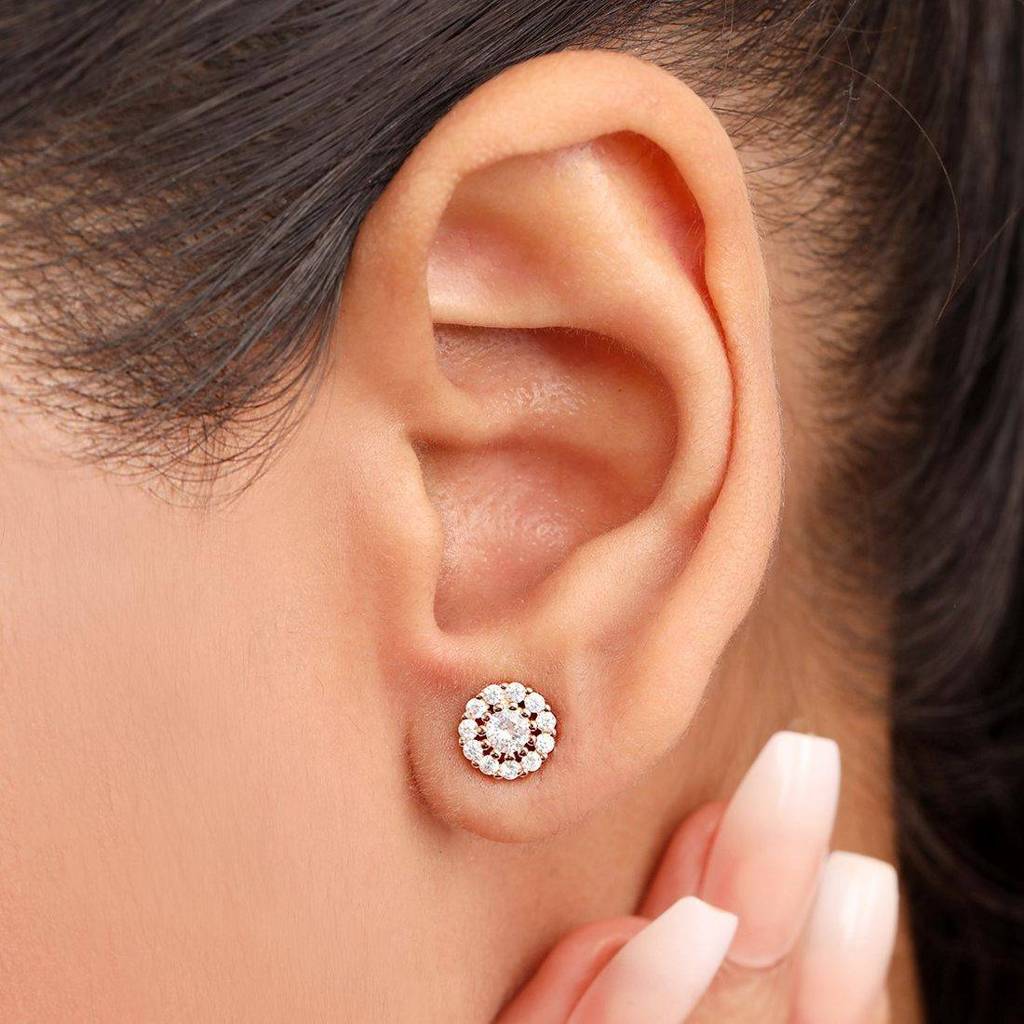Blooming Beauty Rose Gold Plated 925 Sterling Silver Jewelry Set : NL-30334-RG