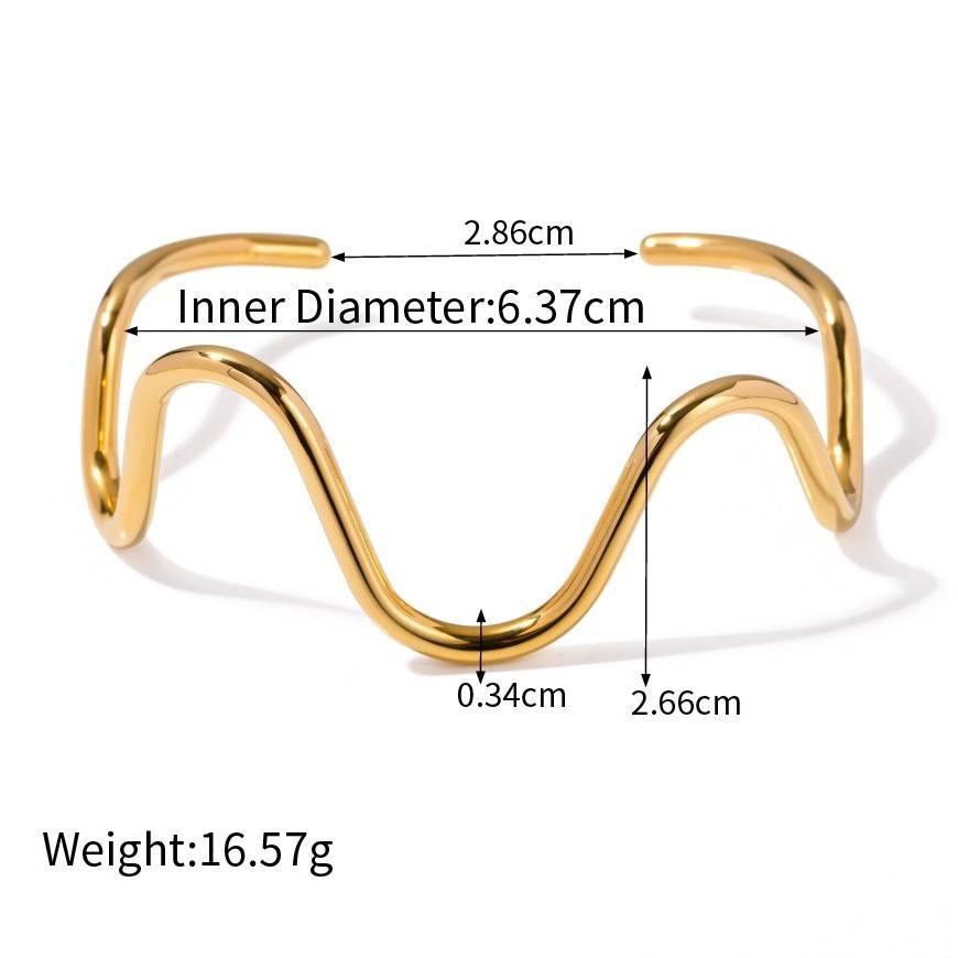Golden Ripple Cuff : JD-BR-CG-01
