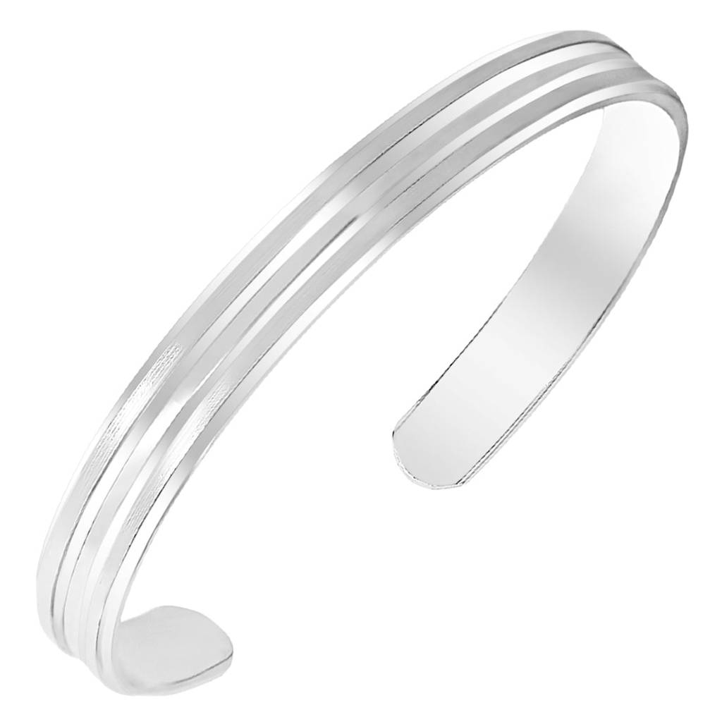 Modern Elegance Rhodium Plated 925 Sterling Silver Men'S Bracelet : BR-80375-R