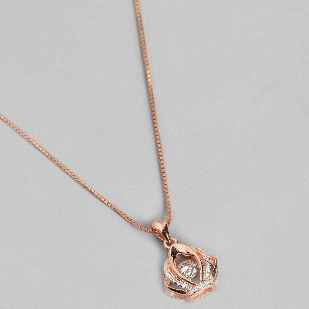 My Crown Rose Gold 925 Silver Necklace Chain : PEN-30010-C