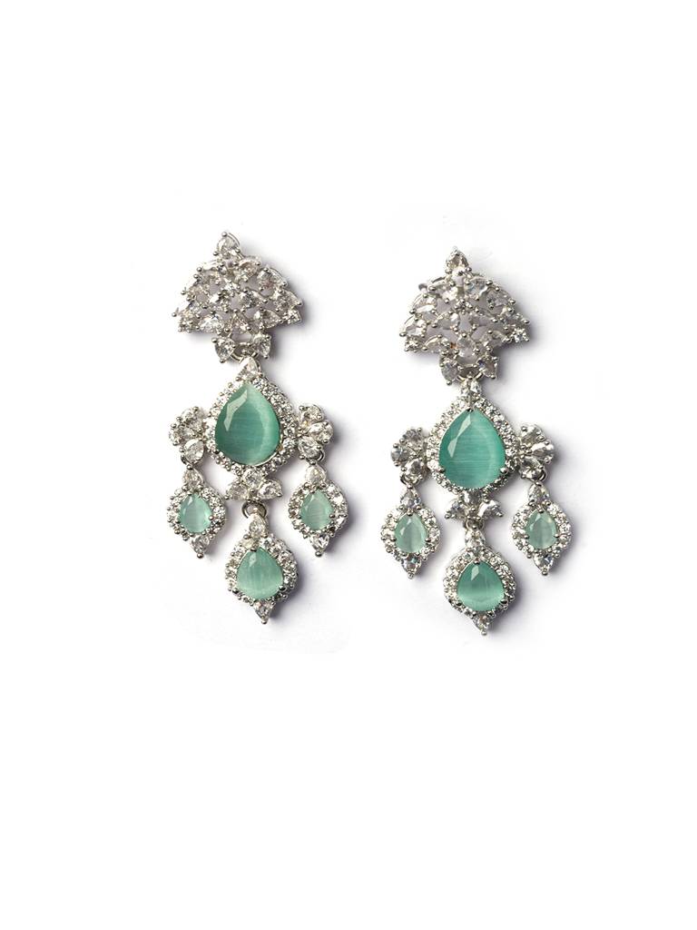 Silver-Plated Luxurious Ad Waterfall Earrings : ADEarrings15Mint