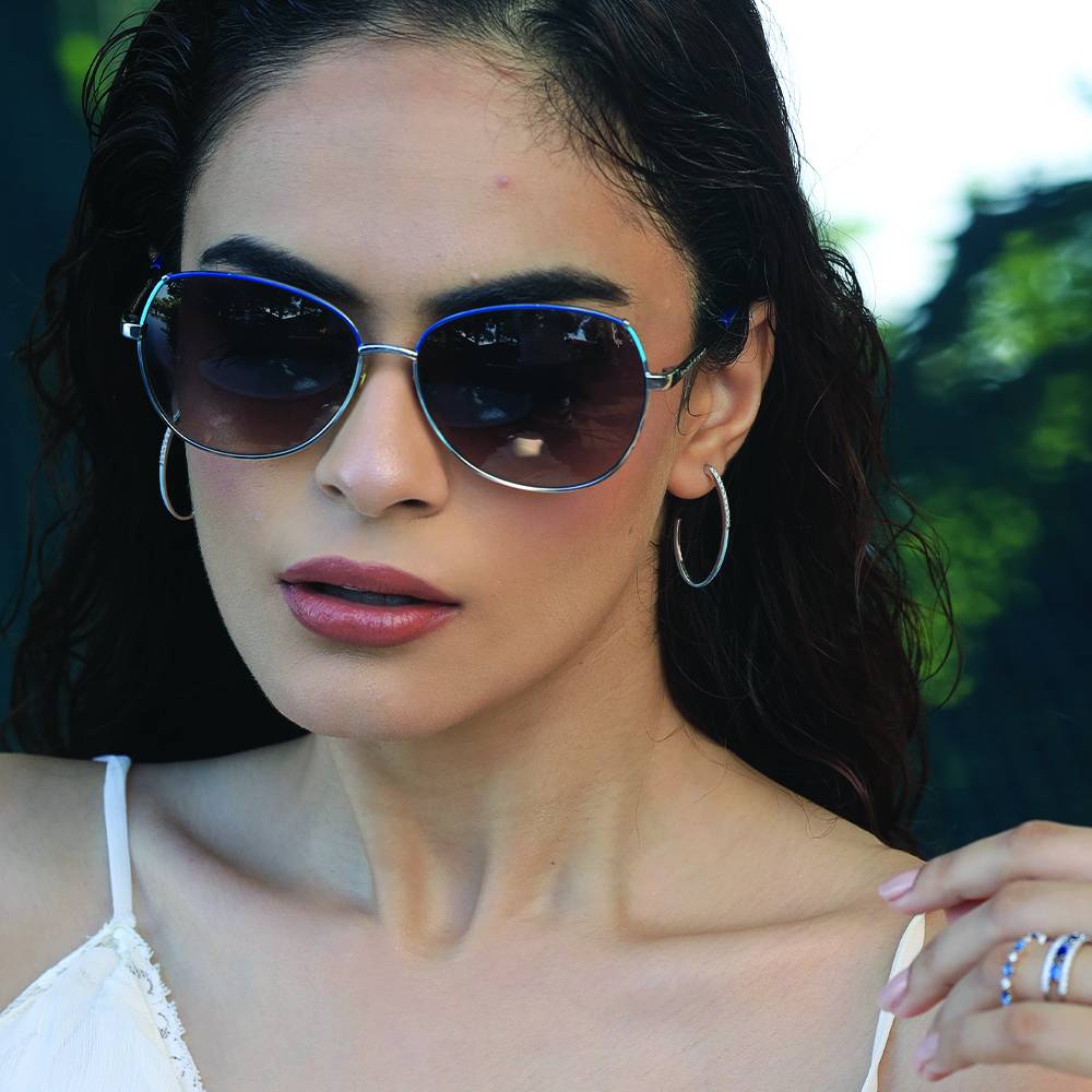 Enamel Horizon - Lab Diamond Hoop Earrings : LLER0113