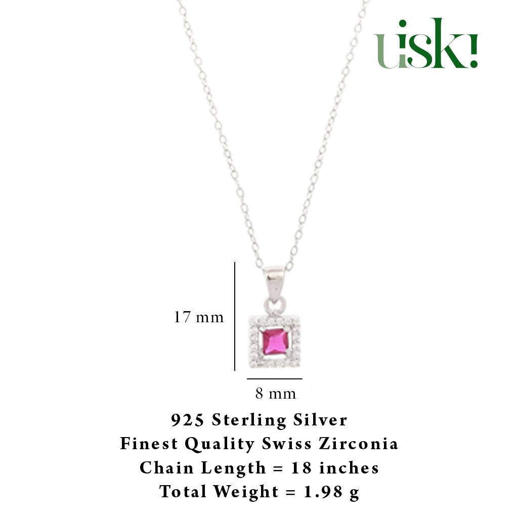 Iski Uski 925 Sterling Silver Evika Ruby Pendant