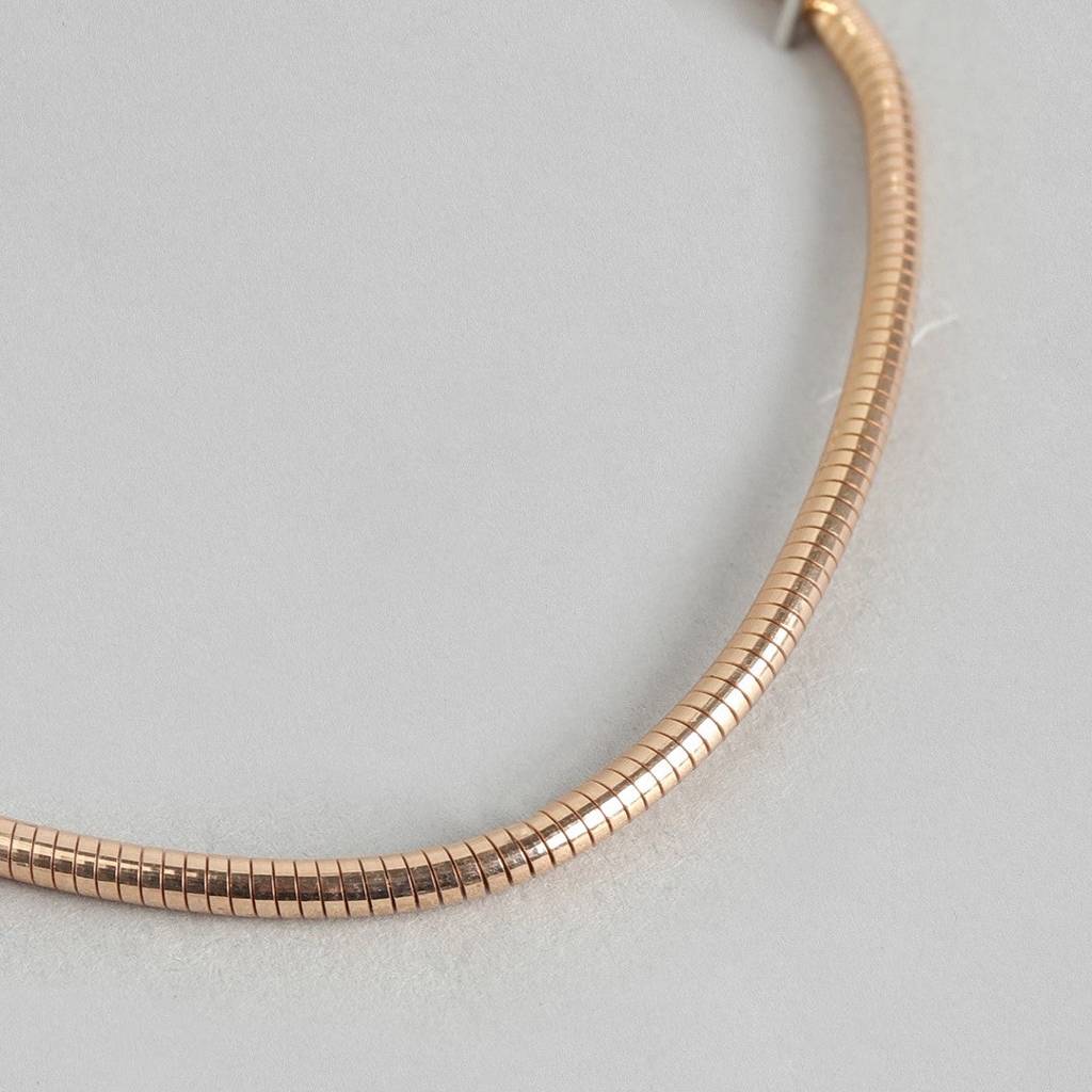 Sleek And Slender Rose Gold Bracelet : BR-80043