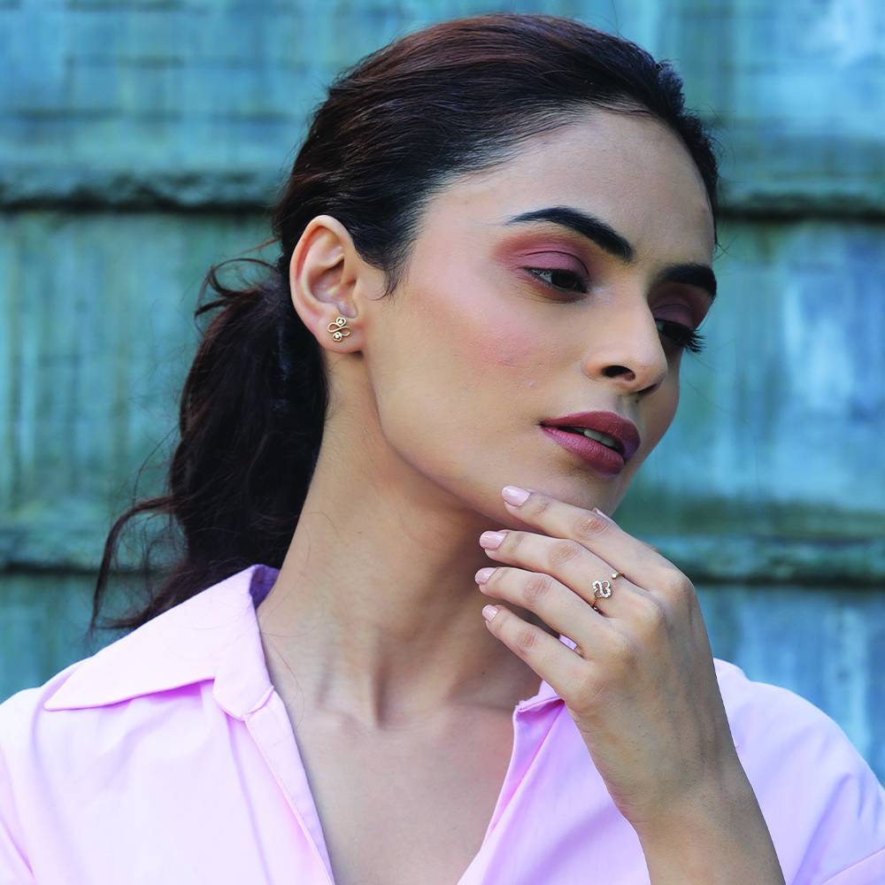 Infinity Clover - Lab Diamond Stud Earrings : LLER0141