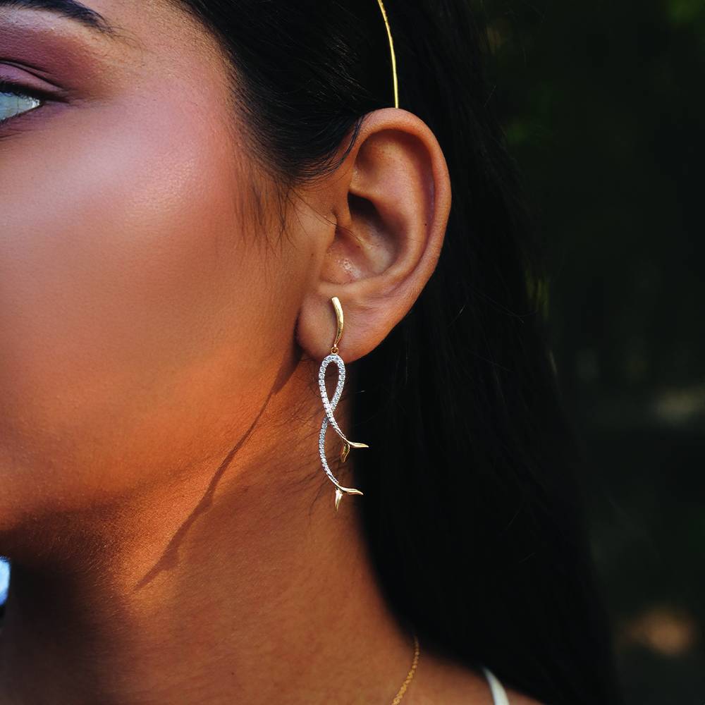 Mermaid Lure - Lab Diamond Drop Earrings : LLER0135