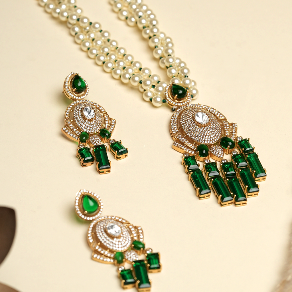 Designer Necklace With Pearl Mala : CAO0003MPS