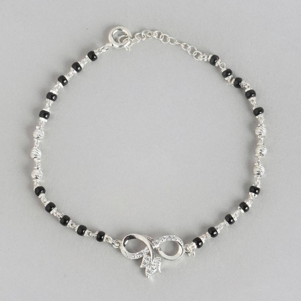 Twisted Infinity 925 Silver Mangalsutra Bracelet : BR-80054-C