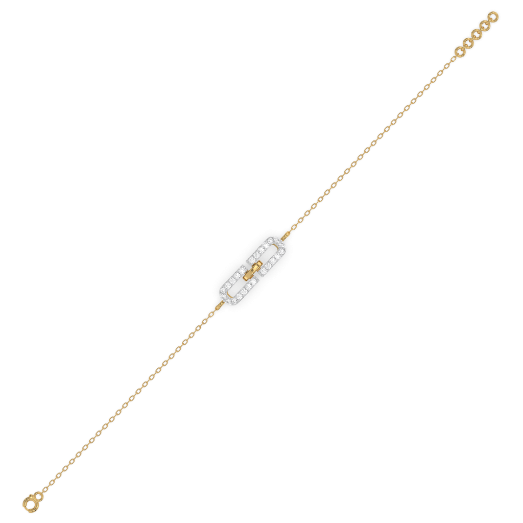 Single Link - Lab Diamond Bracelet : LLBR0105